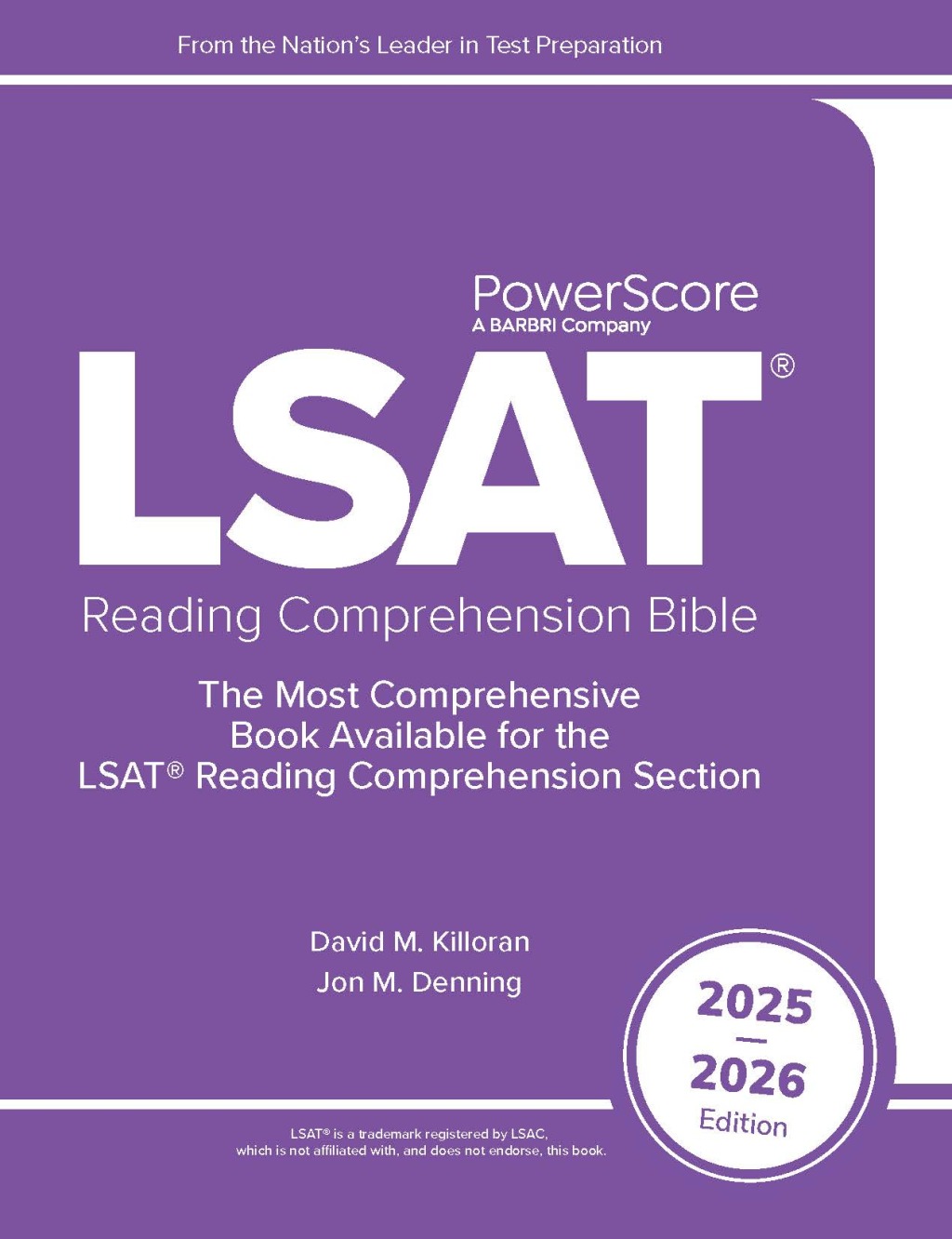 PowerScore LSAT Reading Comprehension Bible 2025-2026  â€“ PDF/EPUB Version Downloadable