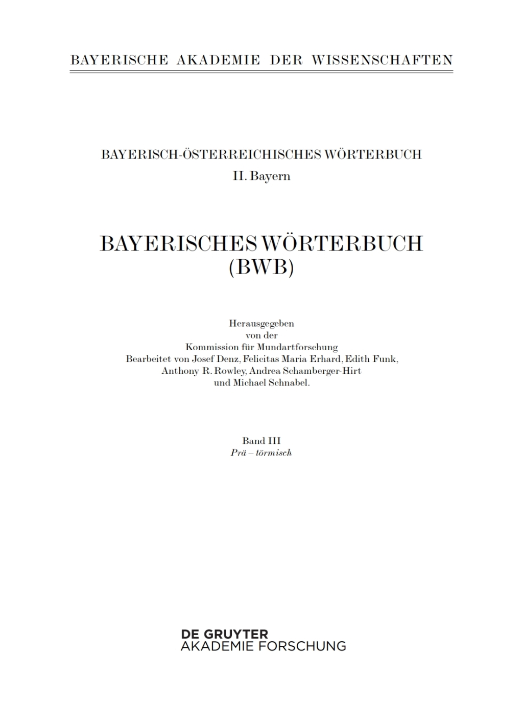 PrÃ¤ â€“ tÃ¶rmisch 1st Edition â€“ PDF/EPUB Version Downloadable