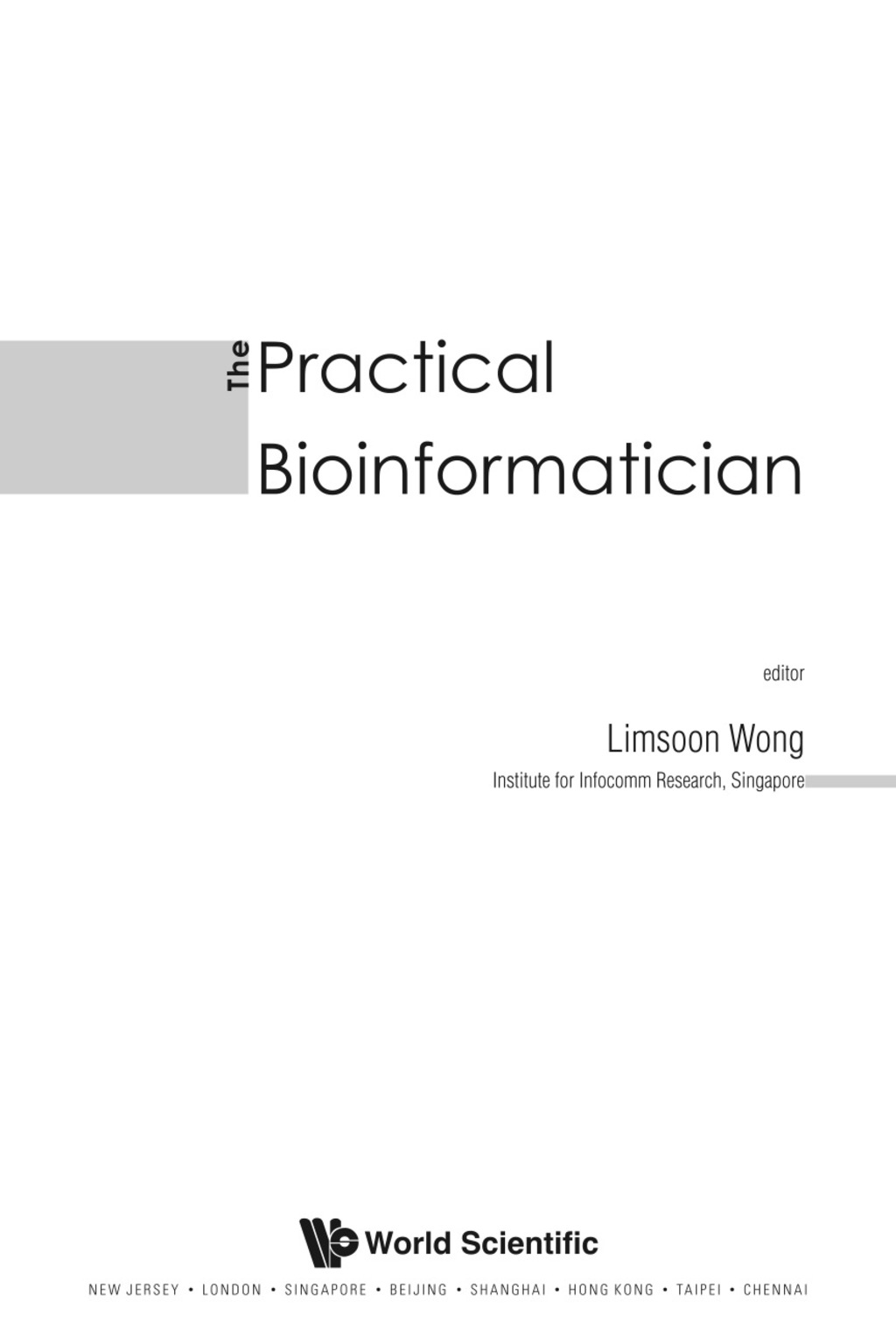 Practical Bioinformatician, The  â€“ PDF/EPUB Version Downloadable