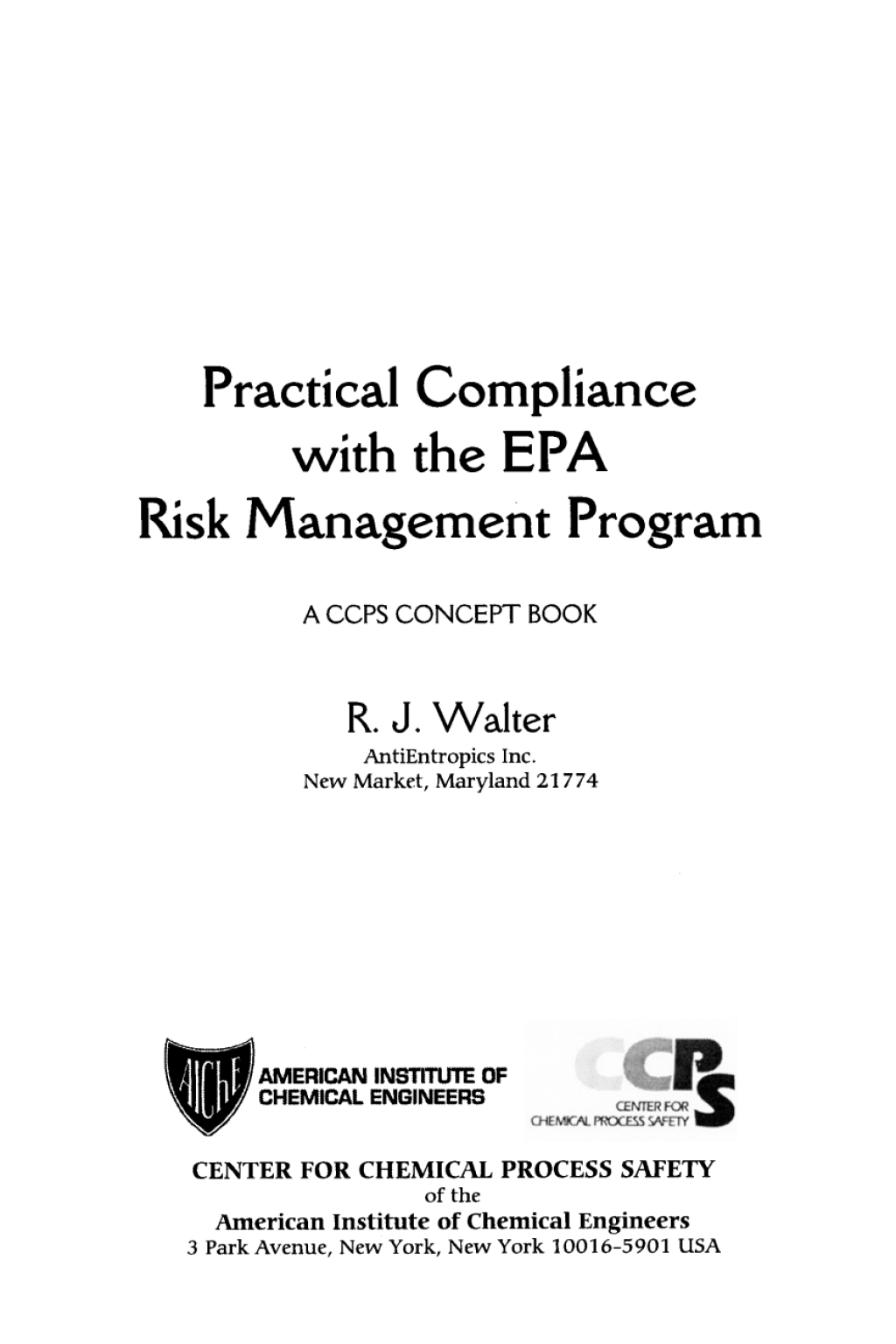 Practical Compliance with the EPA Risk Management Program 1st Edition â€“ PDF/EPUB Version Downloadable