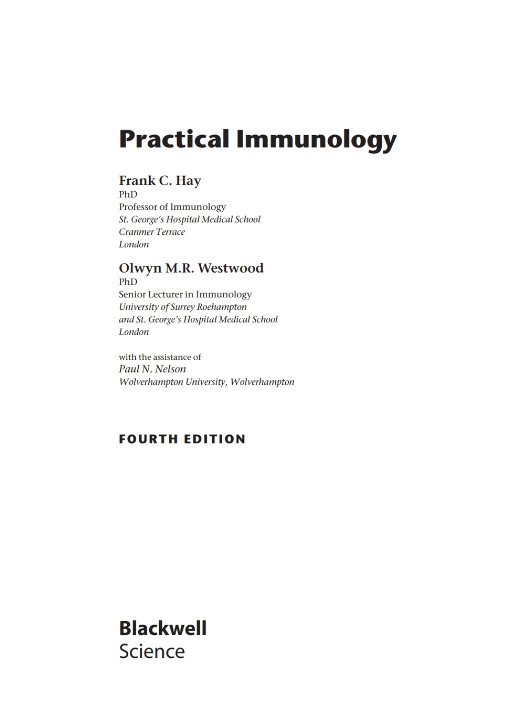 Practical Immunology 4th Edition â€“ PDF/EPUB Version Downloadable