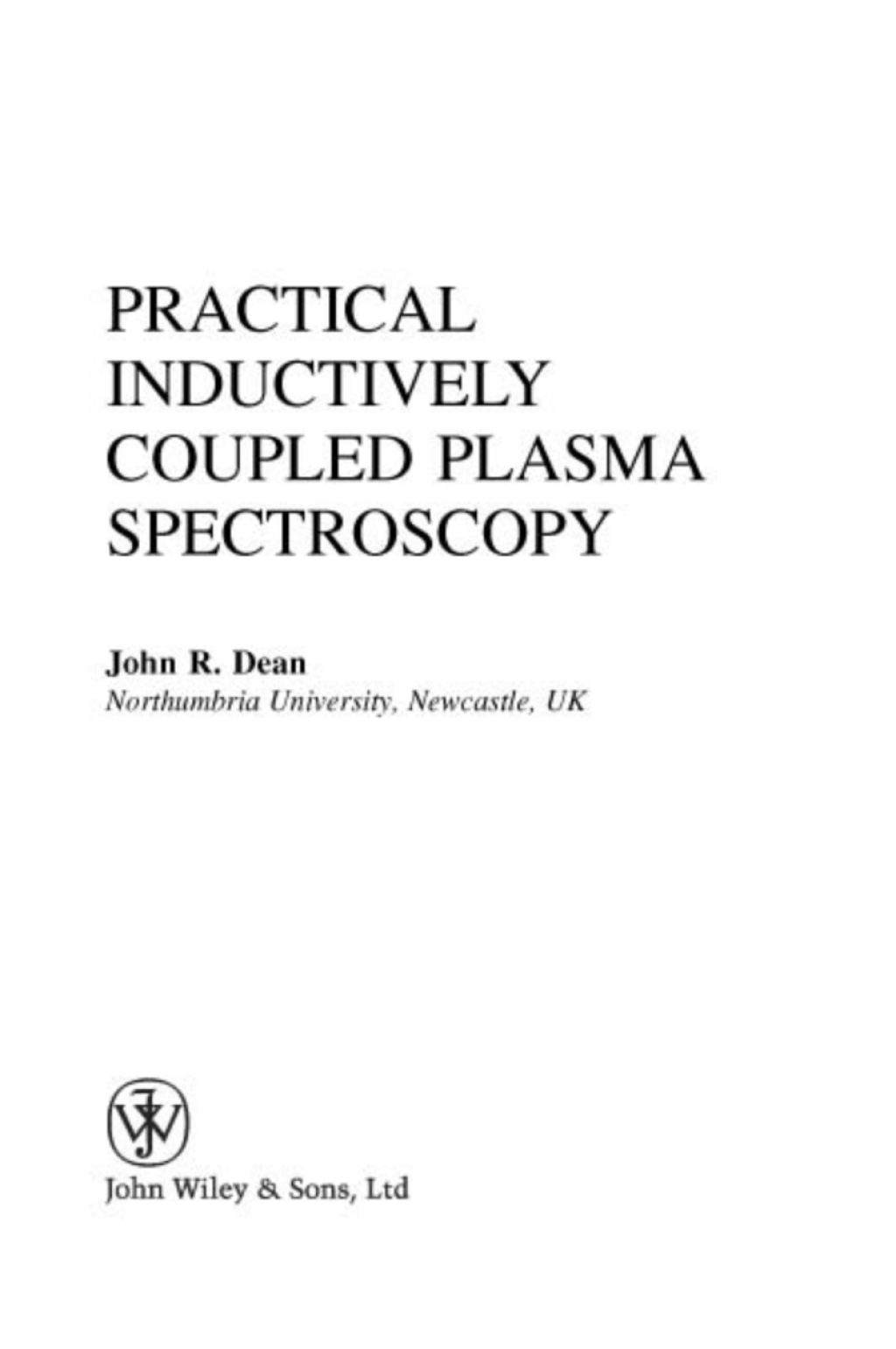Practical Inductively Coupled Plasma Spectroscopy 1st Edition â€“ PDF/EPUB Version Downloadable