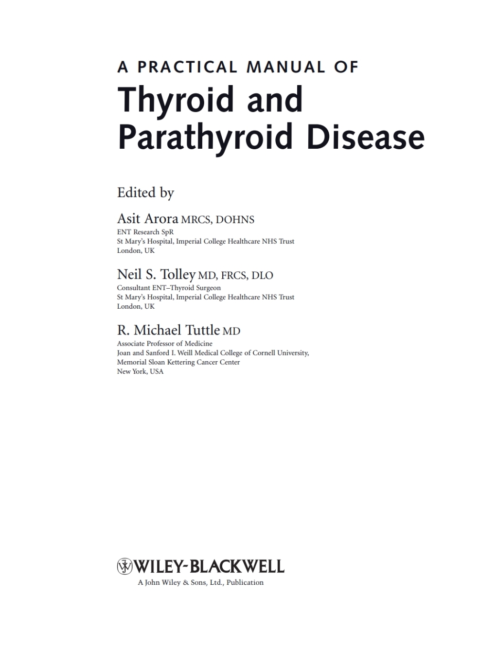 Practical Manual of Thyroid and Parathyroid Disease 1st Edition â€“ PDF/EPUB Version Downloadable