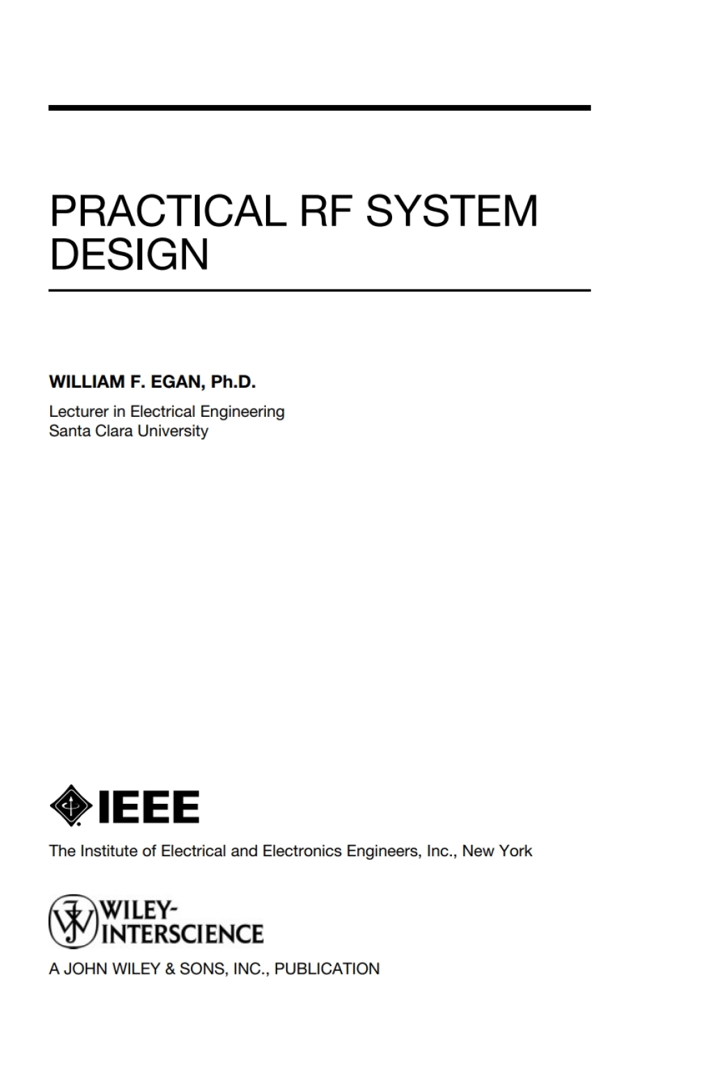 Practical RF System Design 1st Edition â€“ PDF/EPUB Version Downloadable
