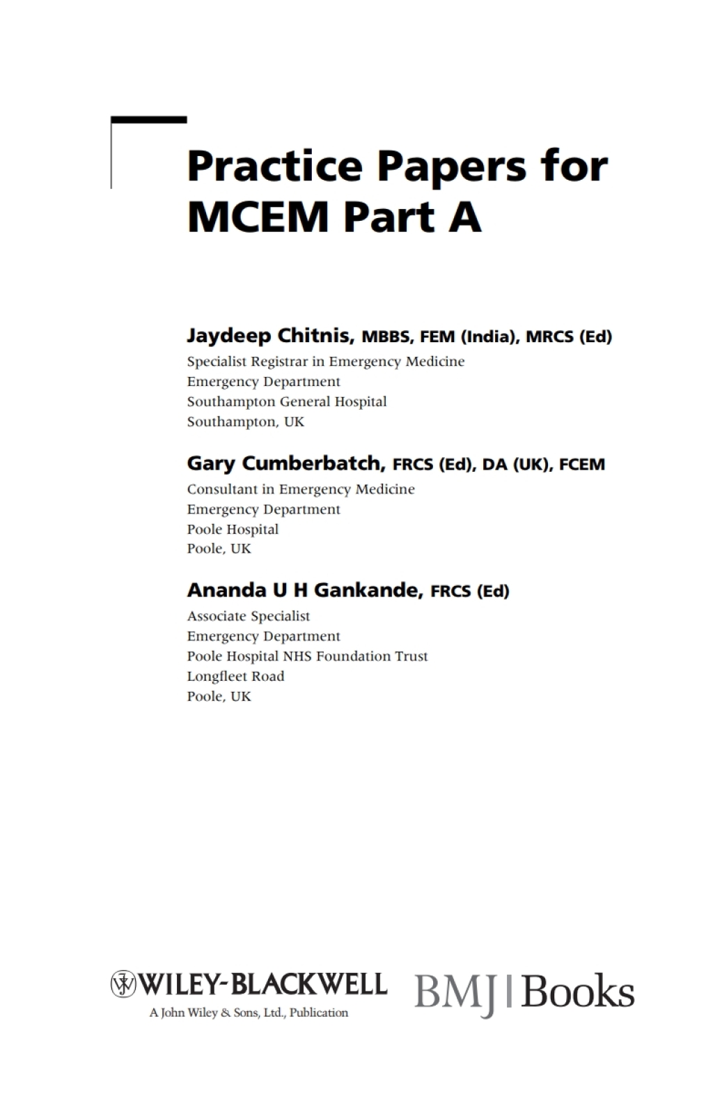 Practice Papers for MCEM Part A 1st Edition â€“ PDF/EPUB Version Downloadable