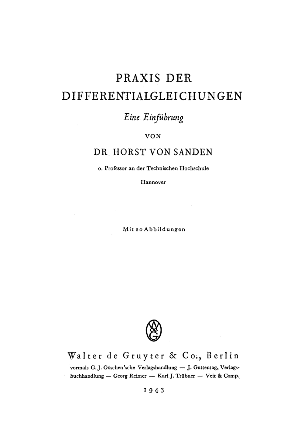 Praxis der Differentialgleichungen Eine EinfÃ¼hrung 1st Edition â€“ PDF/EPUB Version Downloadable