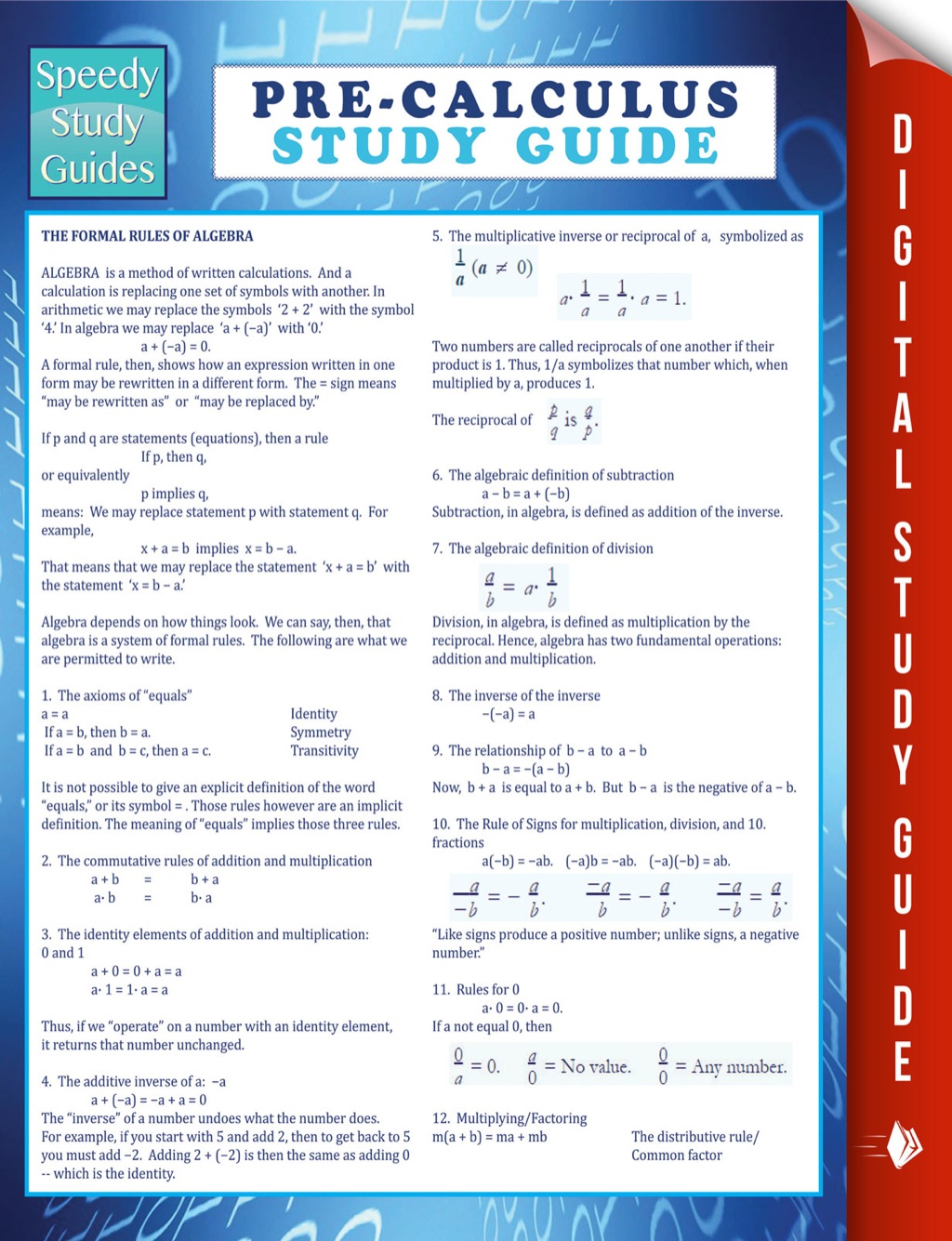 Pre-Calculus Study Guide (Speedy Study Guide) - (PDF/EPUB Version)