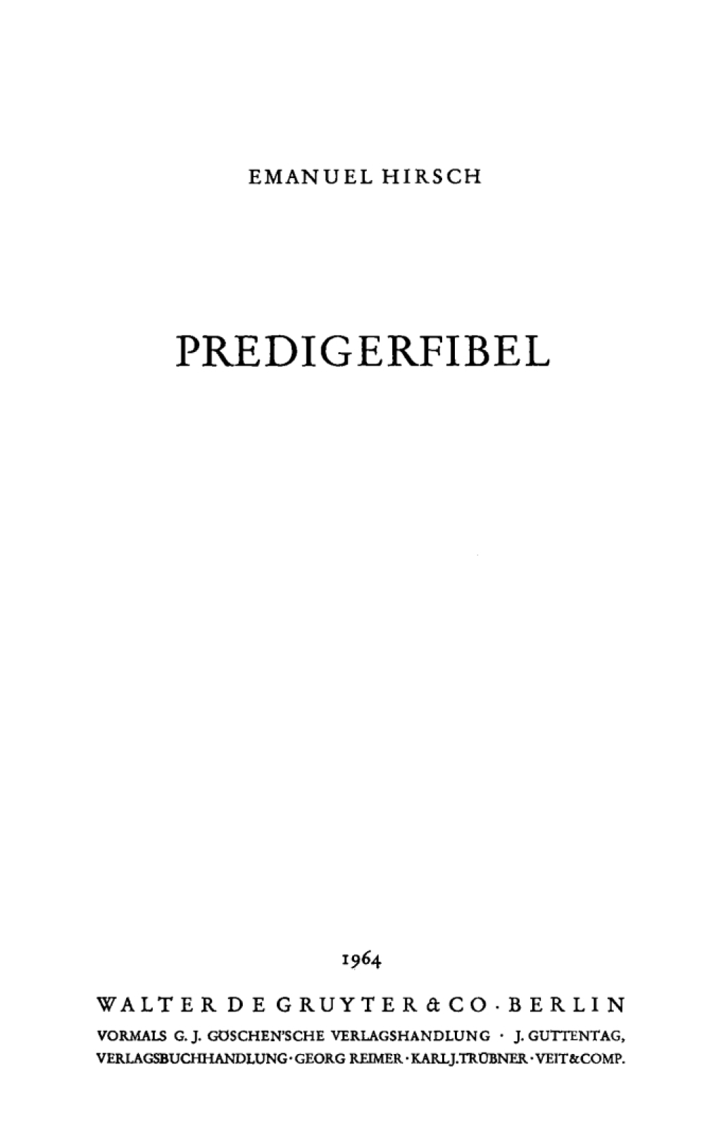 Predigerfibel 1st Edition â€“ PDF/EPUB Version Downloadable