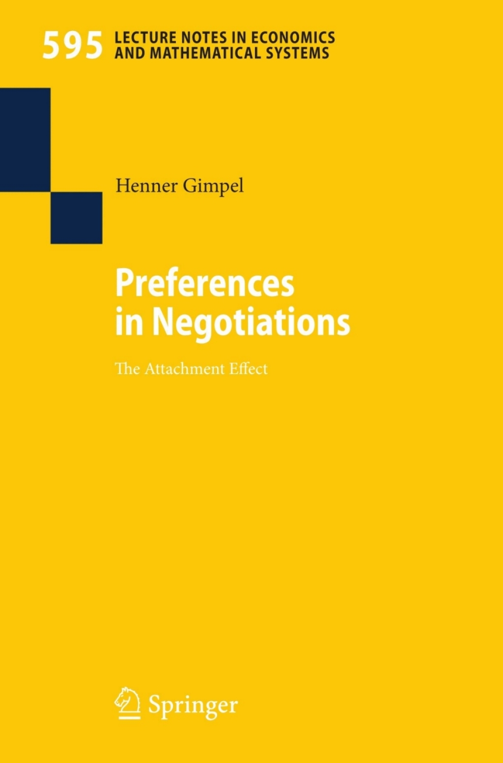 Preferences in Negotiations The Attachment Effect  â€“ PDF/EPUB Version Downloadable