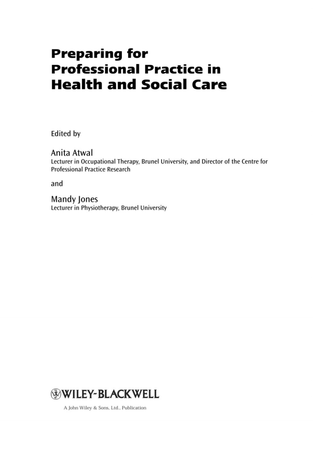 Preparing for Professional Practice in Health and Social Care 1st Edition â€“ PDF/EPUB Version Downloadable