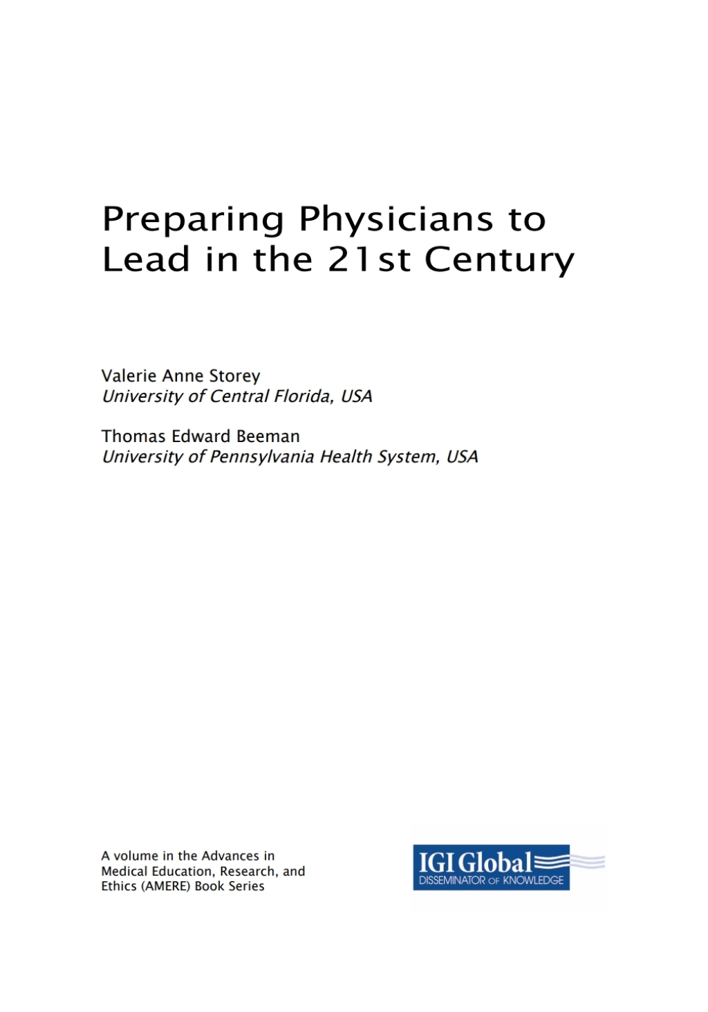 Preparing Physicians to Lead in the 21st Century  â€“ PDF/EPUB Version Downloadable