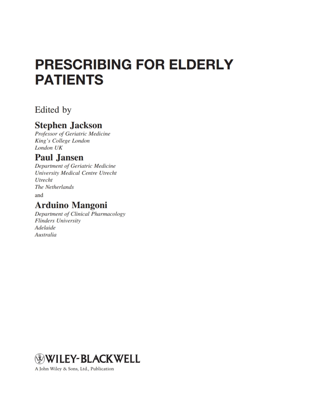 Prescribing for Elderly Patients 1st Edition â€“ PDF/EPUB Version Downloadable