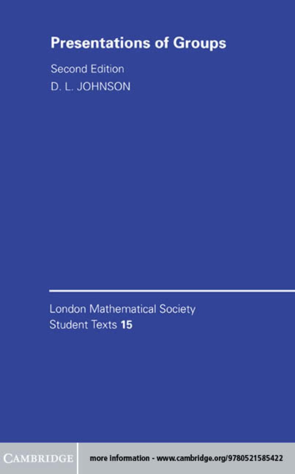 Presentations of Groups 2nd Edition â€“ PDF/EPUB Version Downloadable