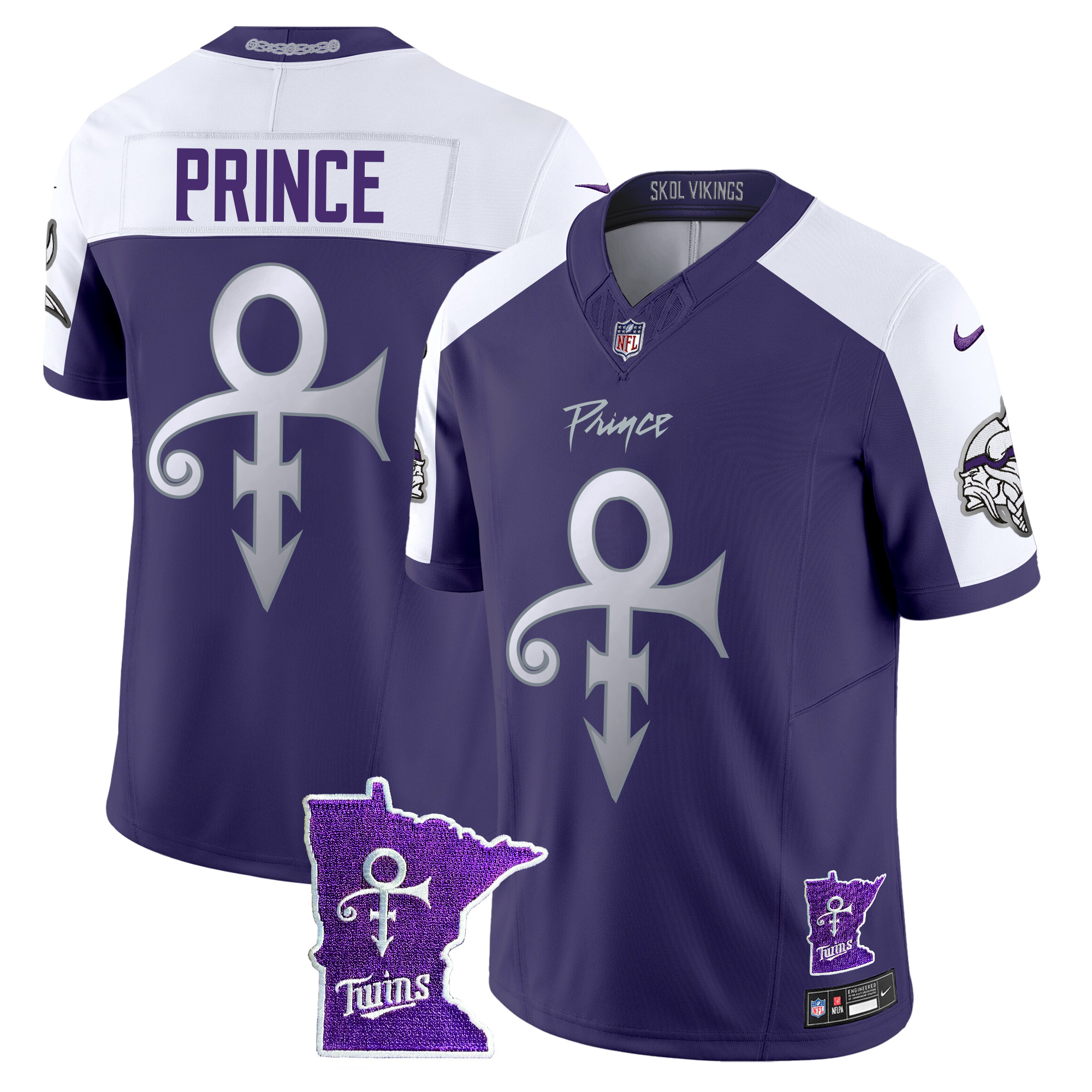 Prince Men's Minnesota Vikings 2024 Prince Vapor Limited Purple Alternate Jersey - All Stitched