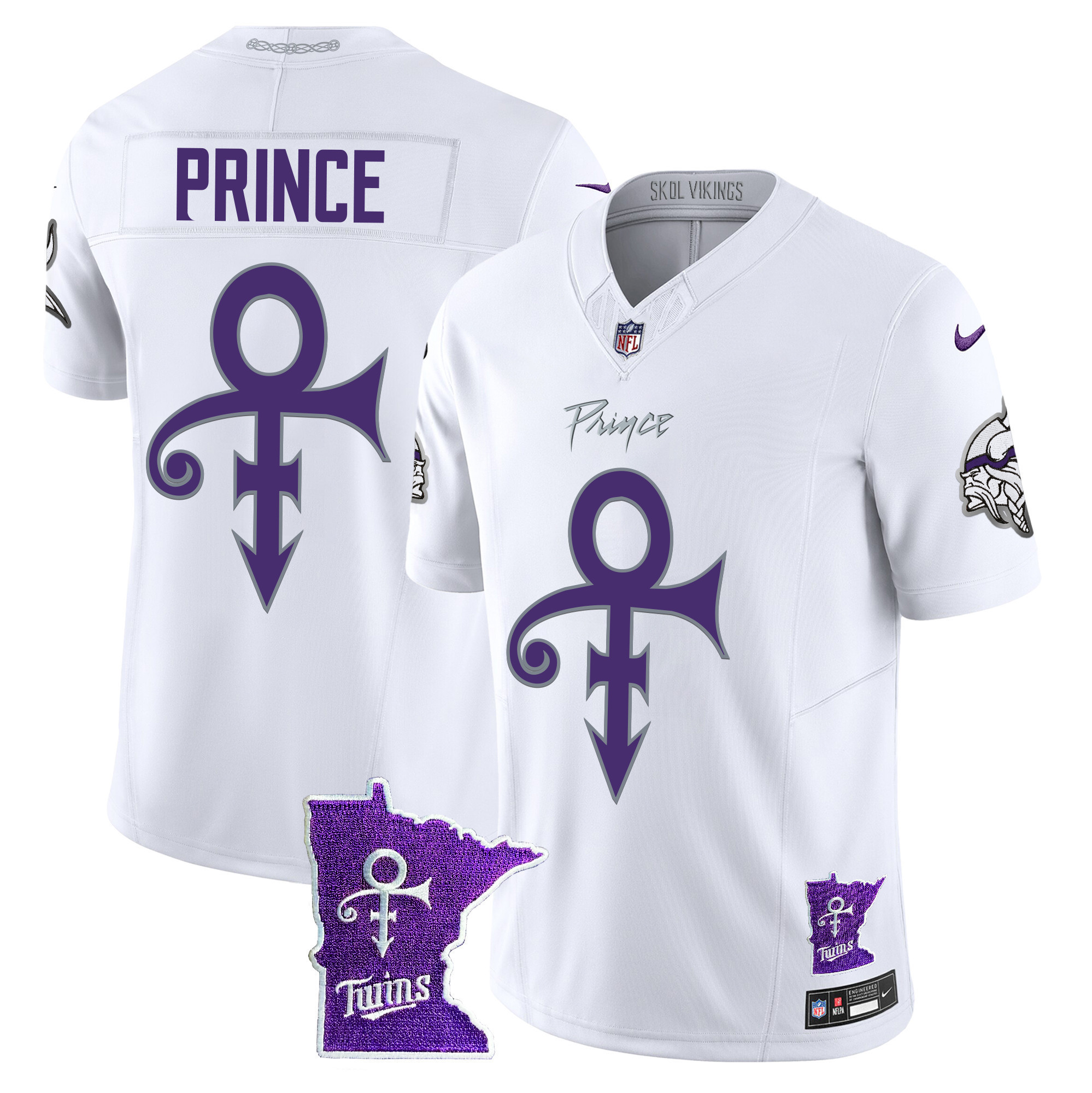 Prince Men's Minnesota Vikings 2024 Prince Vapor Limited White Limited Jersey - All Stitched
