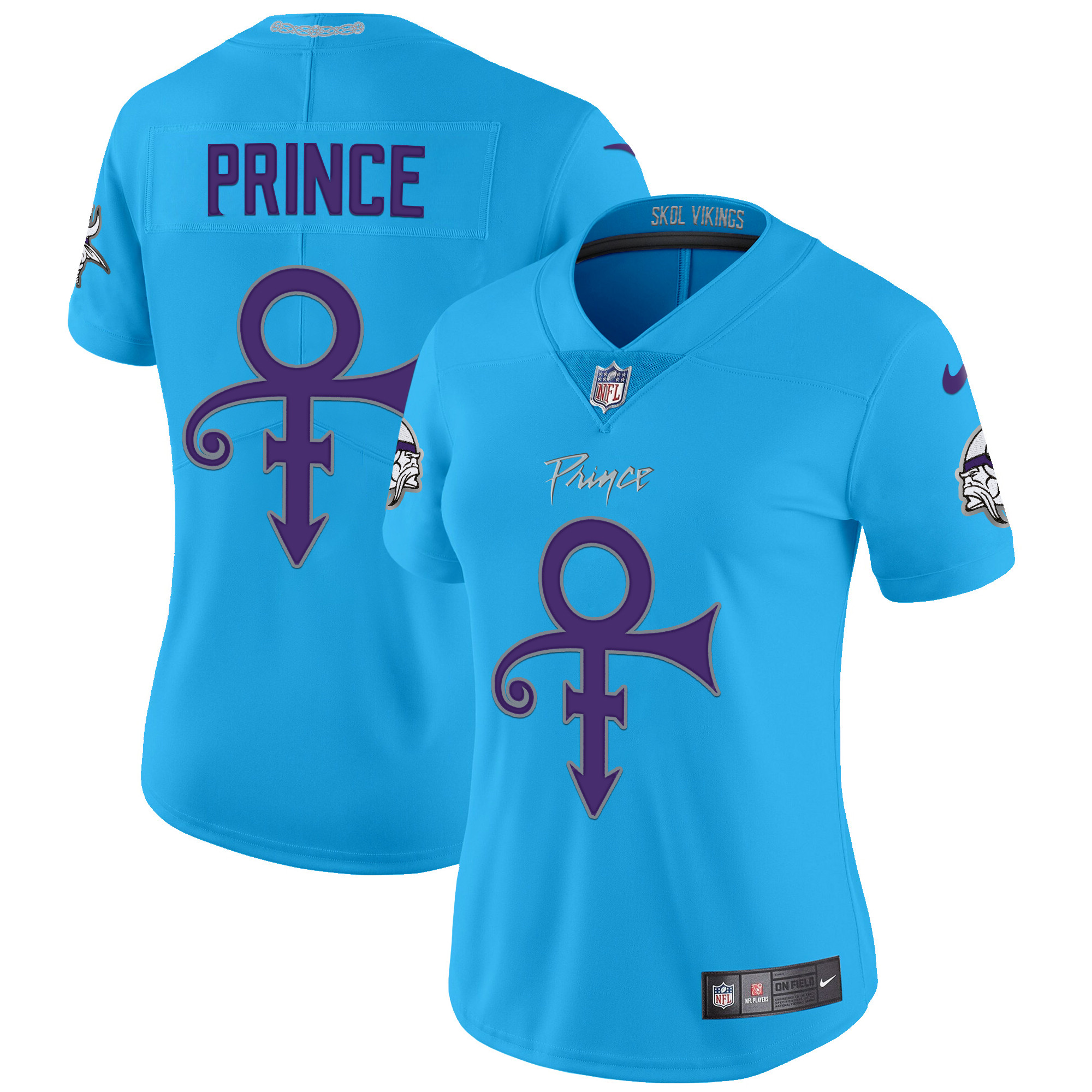 Prince Women's Minnesota Vikings 2024 Prince Vapor Limited Light Blue Jersey - All Stitched