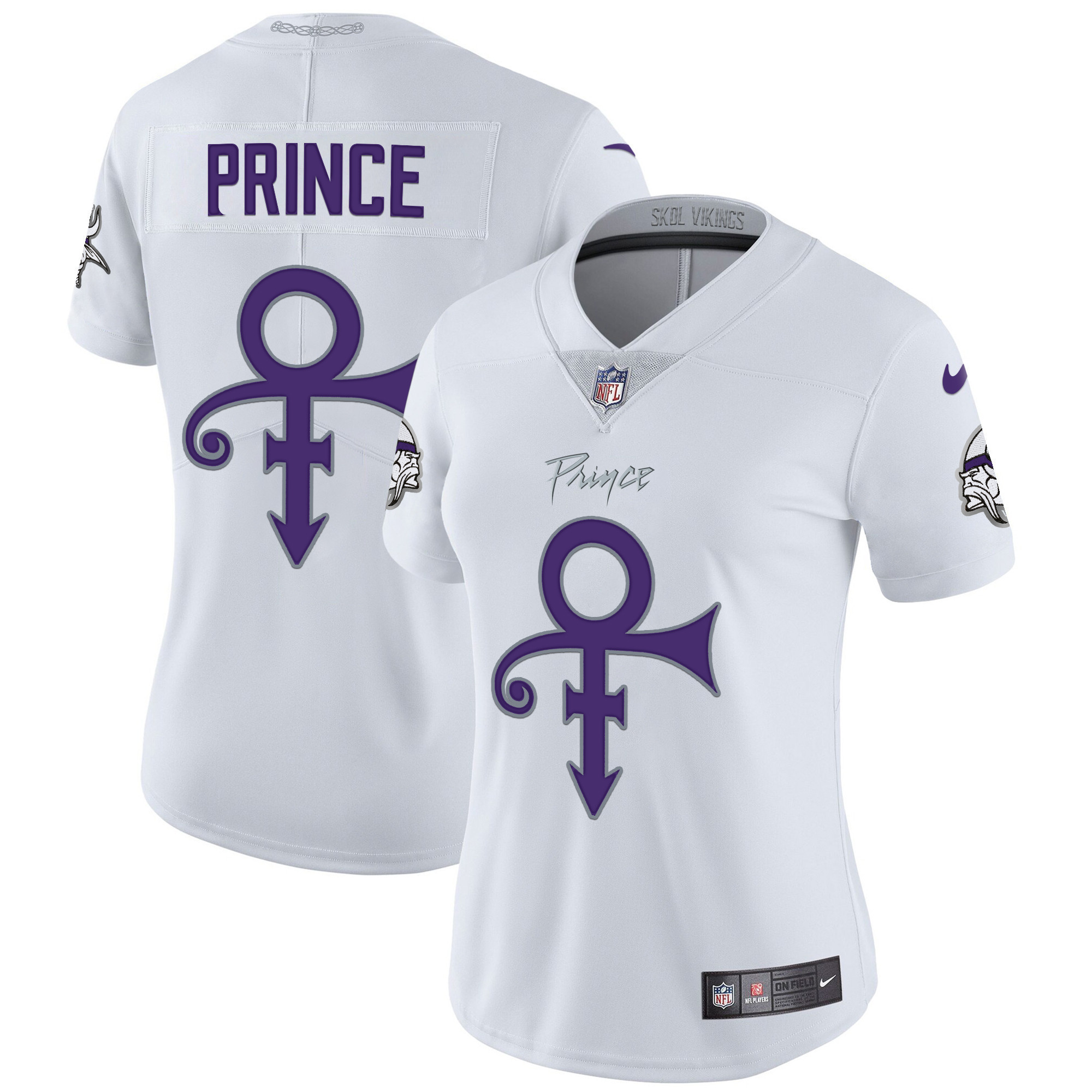 Prince Women's Minnesota Vikings 2024 Prince Vapor Limited White Limited Jersey - All Stitched