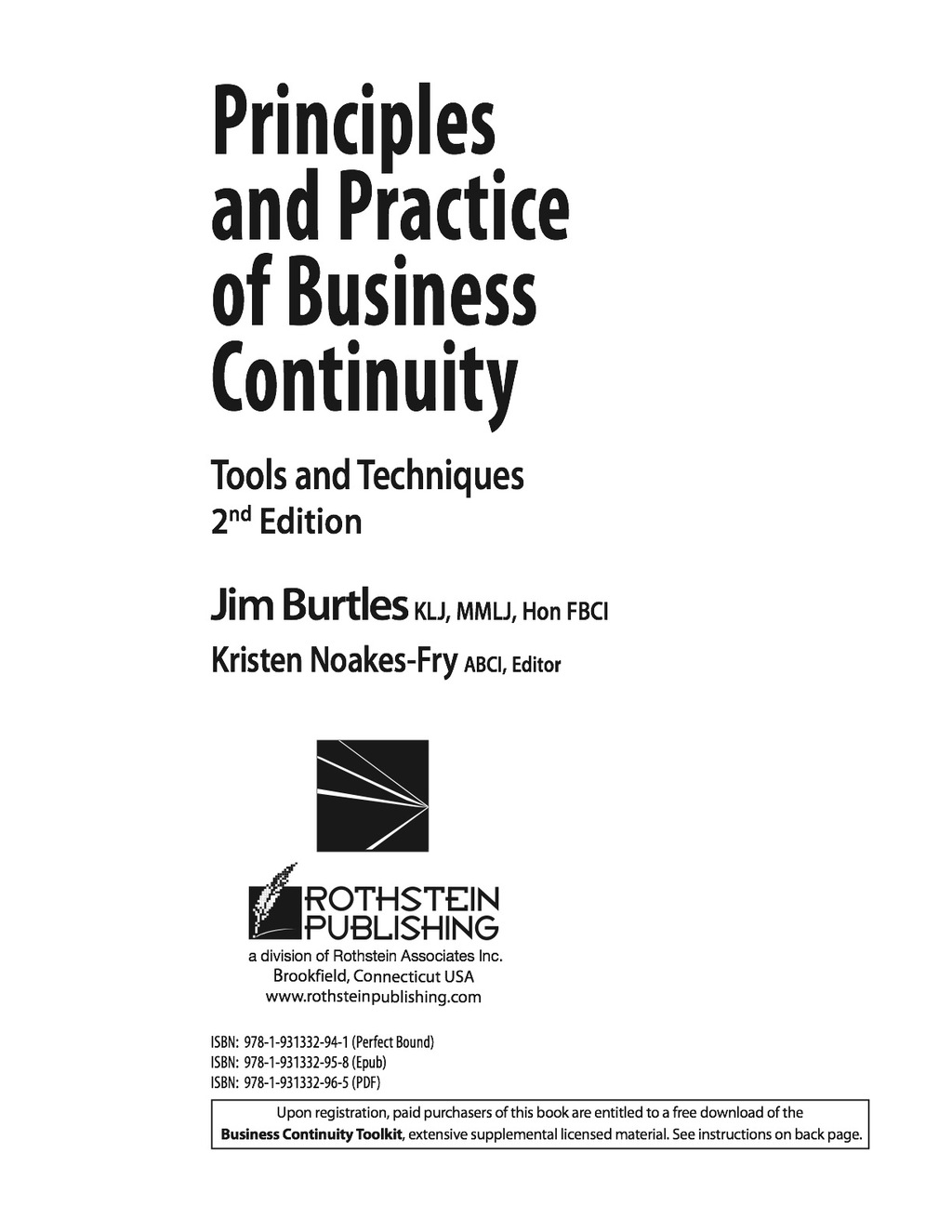 Principles and Practice of Business Continuity Tools and Techniques Second Edition 2nd Edition â€“ PDF/EPUB Version Downloadable