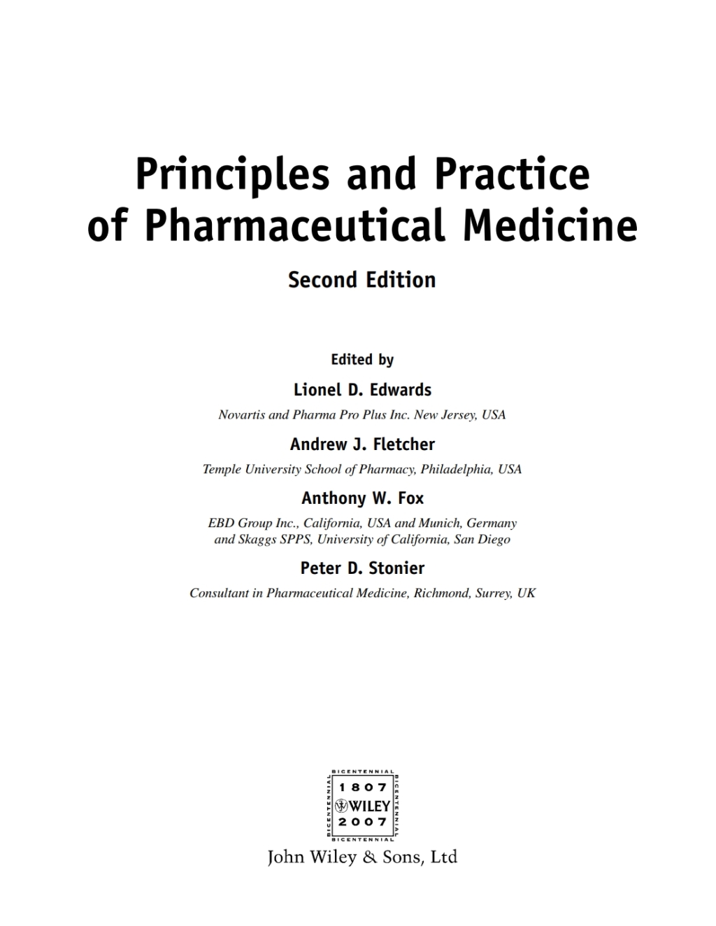 Principles and Practice of Pharmaceutical Medicine 2nd Edition â€“ PDF/EPUB Version Downloadable