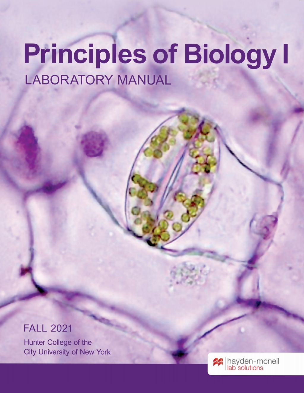 Principles of Biology I Laboratory Manual - Hunter College, CUNY - (PDF/EPUB Version)