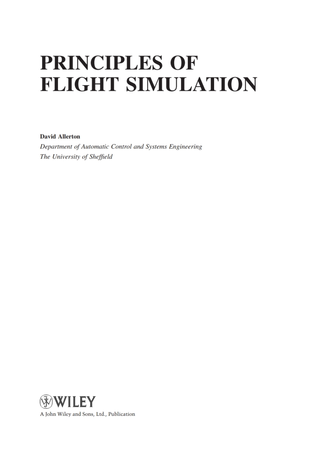 Principles of Flight Simulation 1st Edition â€“ PDF/EPUB Version Downloadable