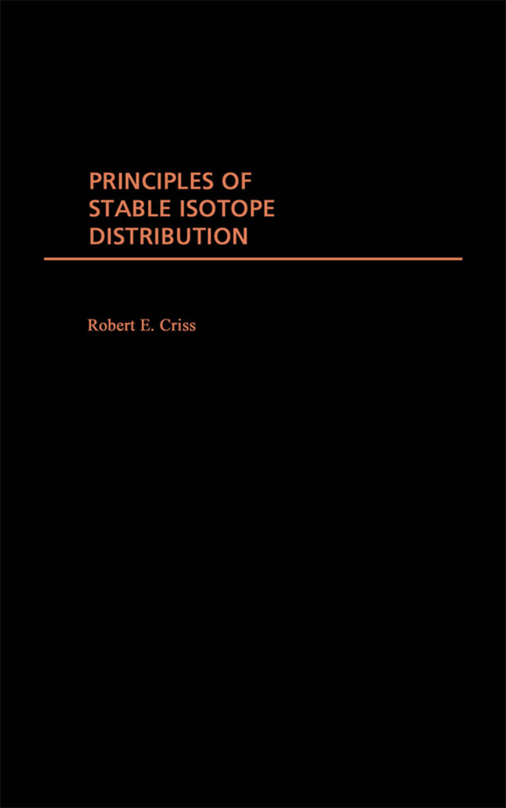 Principles of Stable Isotope Distribution  â€“ PDF/EPUB Version Downloadable