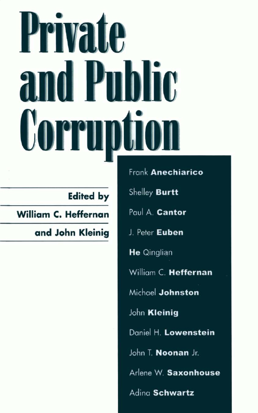 Private and Public Corruption 1st Edition â€“ PDF/EPUB Version Downloadable