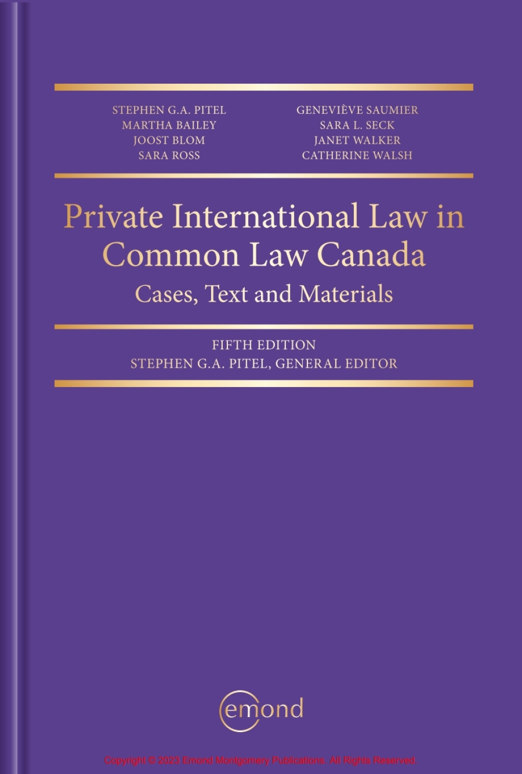 Private International Law in Common Law Canada: Cases, Text and Materials 5th Edition â€“ PDF/EPUB Version Downloadable