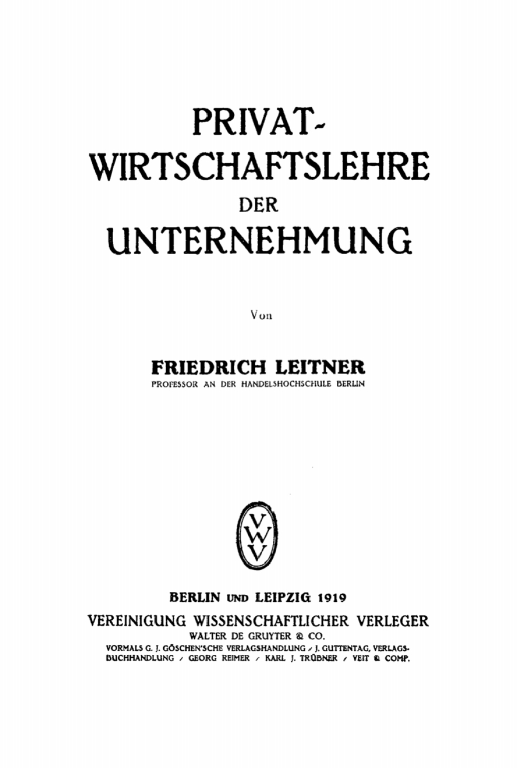 Privatwirtschaftslehre der Unternehmung 1st Edition â€“ PDF/EPUB Version Downloadable