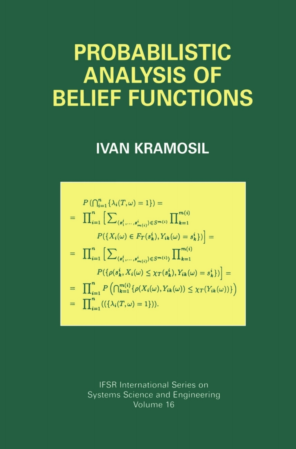 Probabilistic Analysis of Belief Functions  â€“ PDF/EPUB Version Downloadable