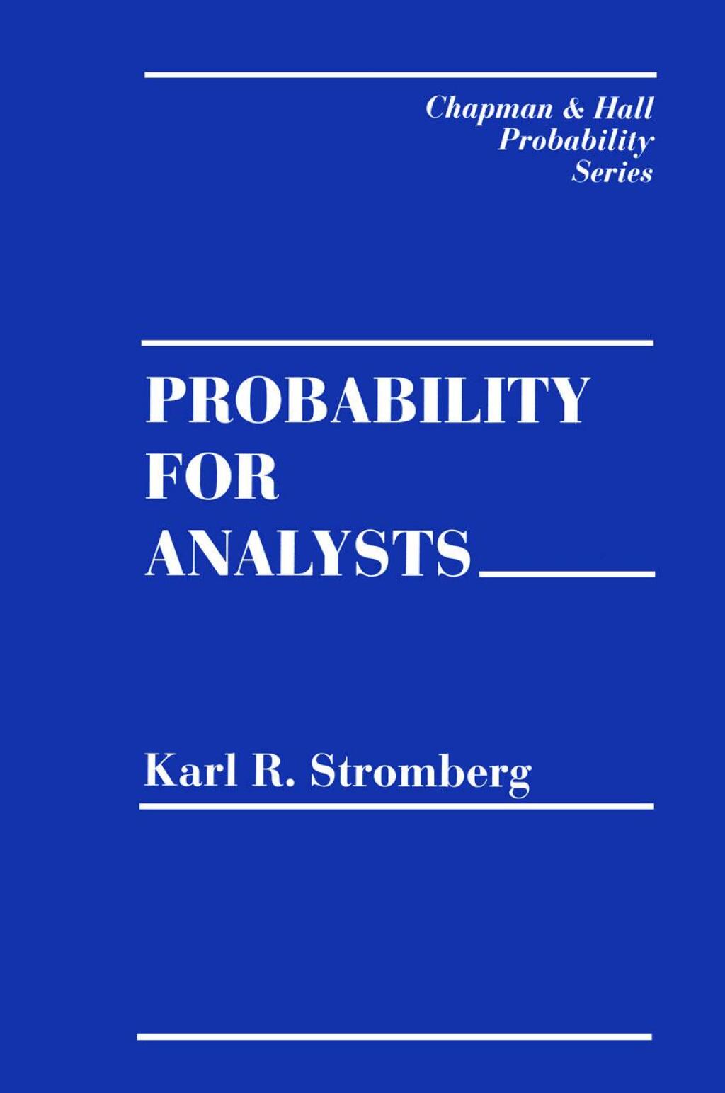Probability For Analysts 1st Edition â€“ PDF/EPUB Version Downloadable