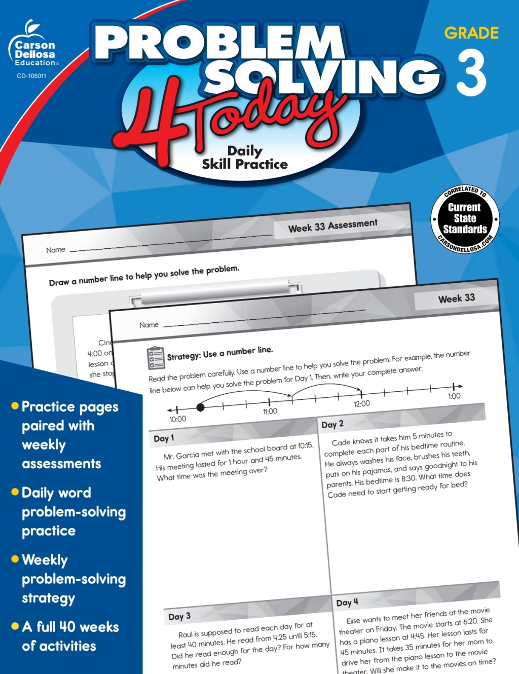 Problem Solving 4 Today, Grade 3 Daily Skill Practice - (PDF/EPUB Version)