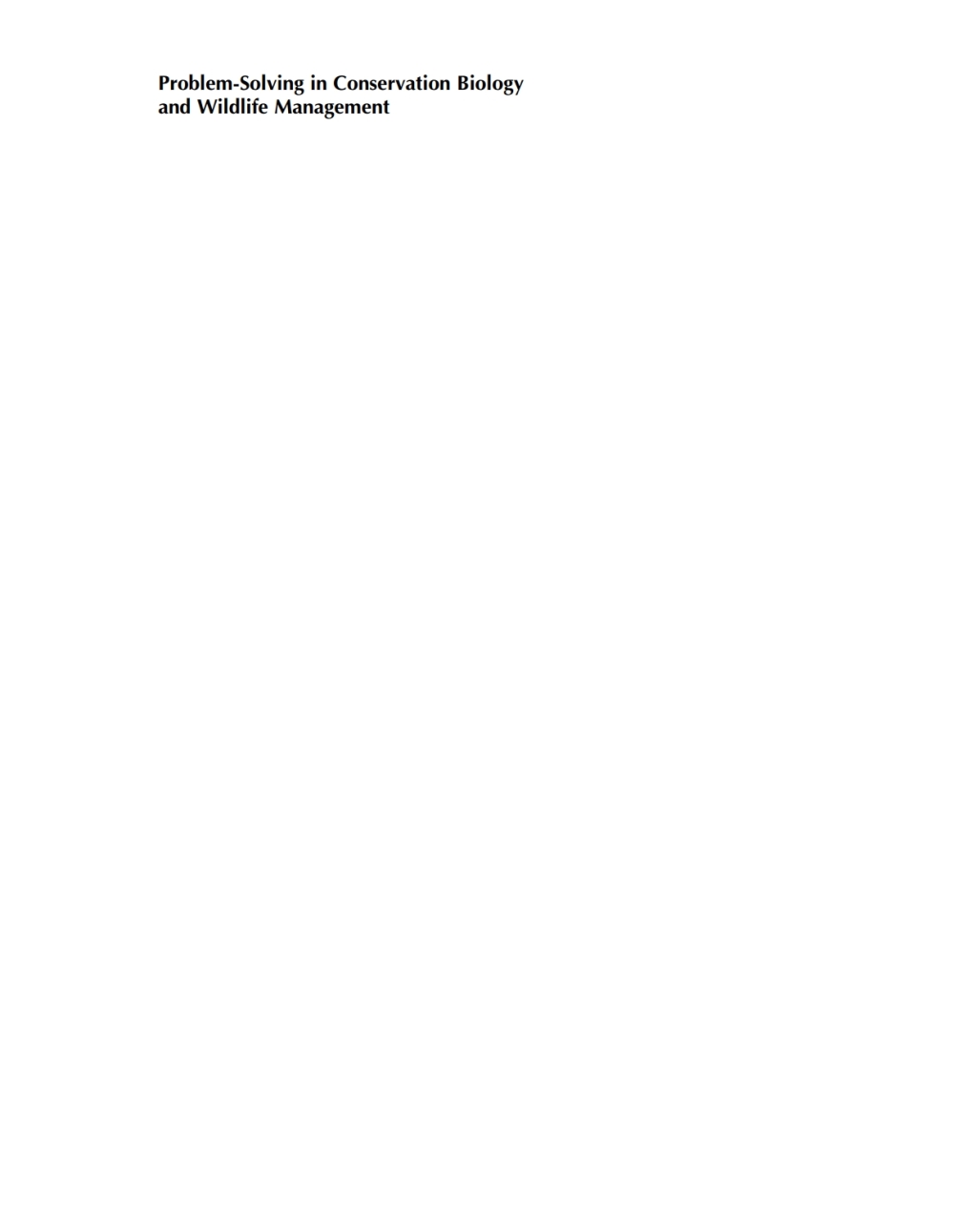 Problem-Solving in Conservation Biology and Wildlife Management 2nd Edition â€“ PDF/EPUB Version Downloadable