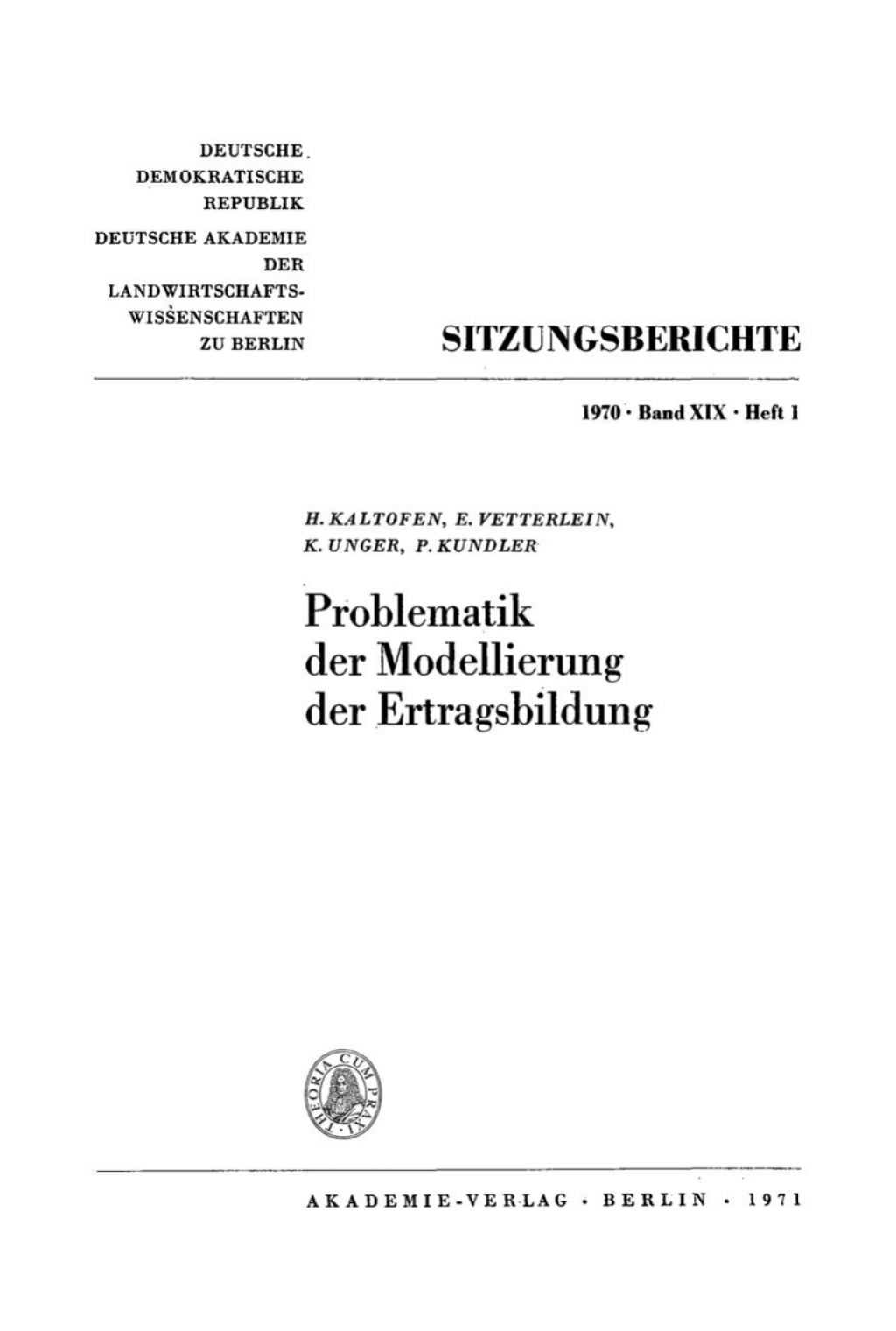 Problematik der Modellierung der Ertragsbildung 1st Edition â€“ PDF/EPUB Version Downloadable