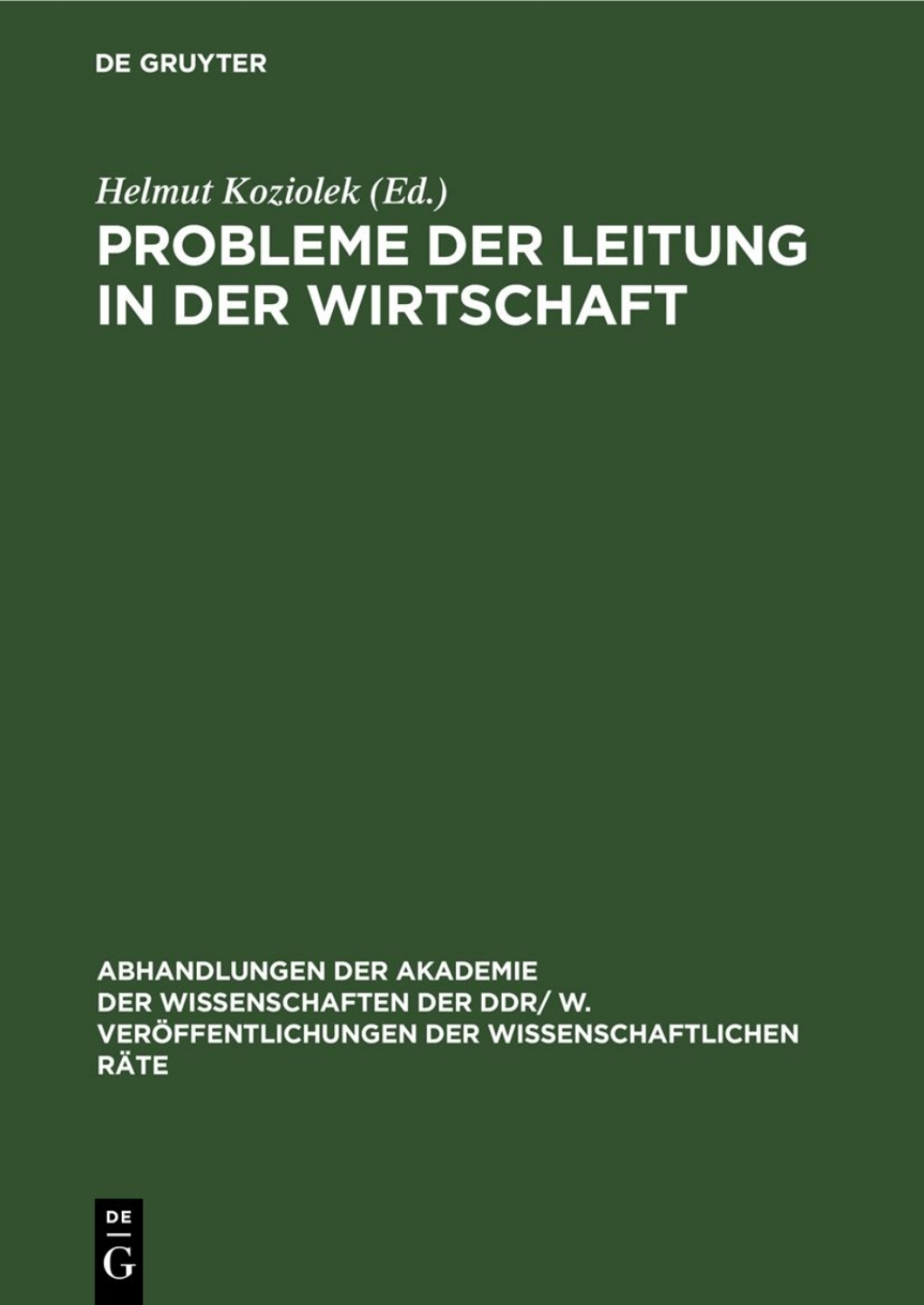 Probleme der Leitung in der Wirtschaft 1st Edition â€“ PDF/EPUB Version Downloadable