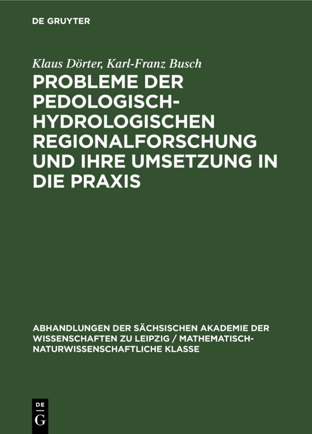 Probleme der pedologisch-hydrologischen Regionalforschung und ihre Umsetzung in die Praxis 1st Edition â€“ PDF/EPUB Version Downloadable