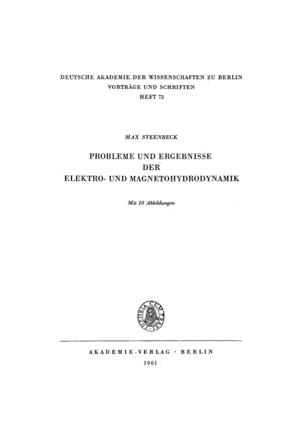 Probleme und Ergebnisse der Elektro- und Magnetohydrodynamik 1st Edition â€“ PDF/EPUB Version Downloadable