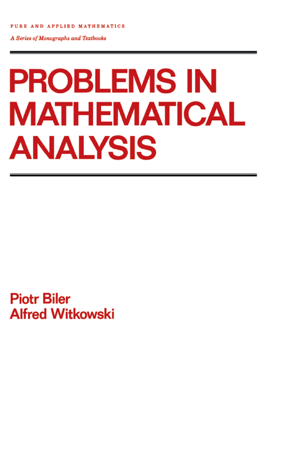 Problems in Mathematical Analysis 1st Edition â€“ PDF/EPUB Version Downloadable
