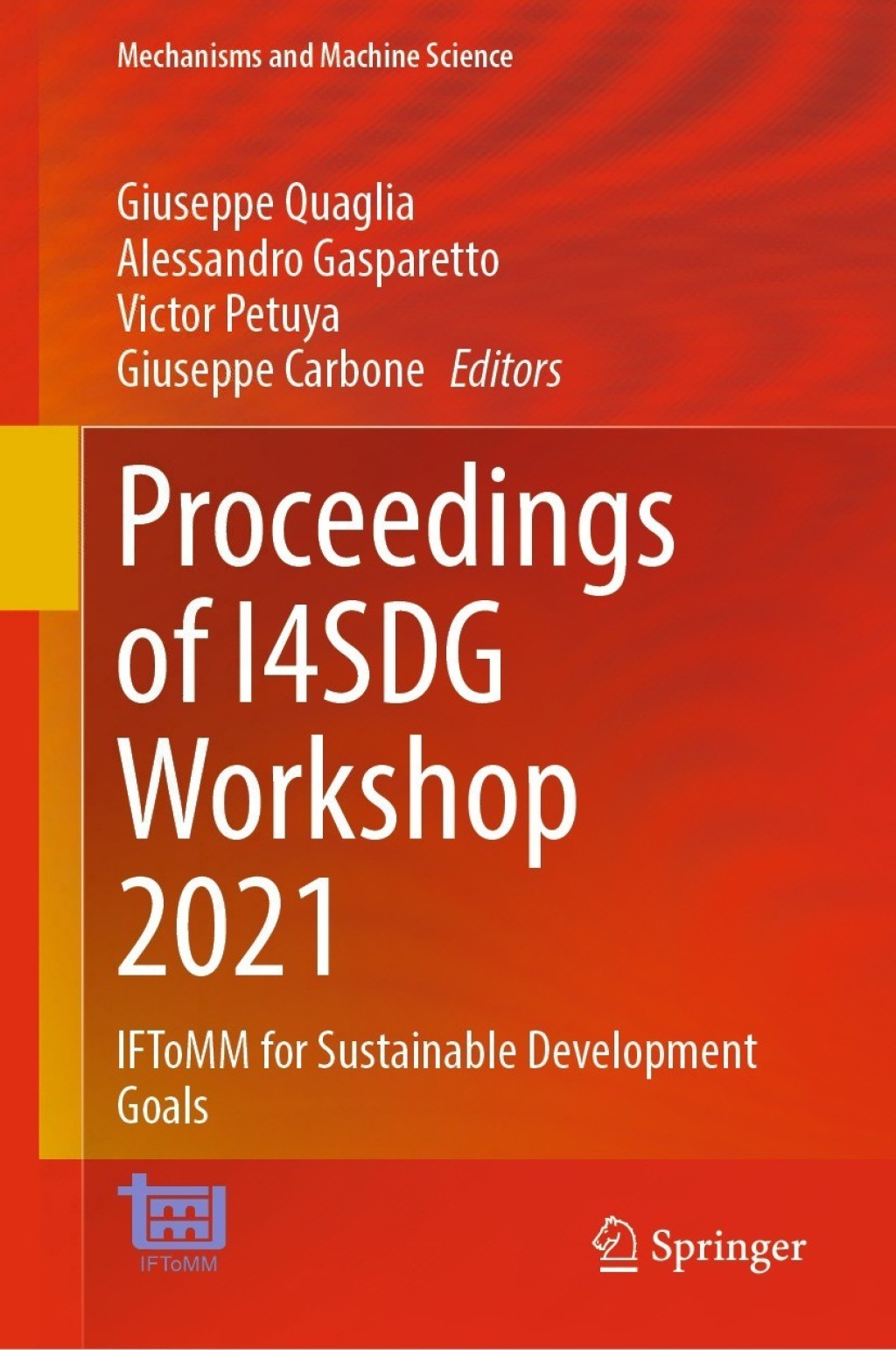 Proceedings of I4SDG Workshop 2021 IFToMM for Sustainable Development Goals  â€“ PDF/EPUB Version Downloadable