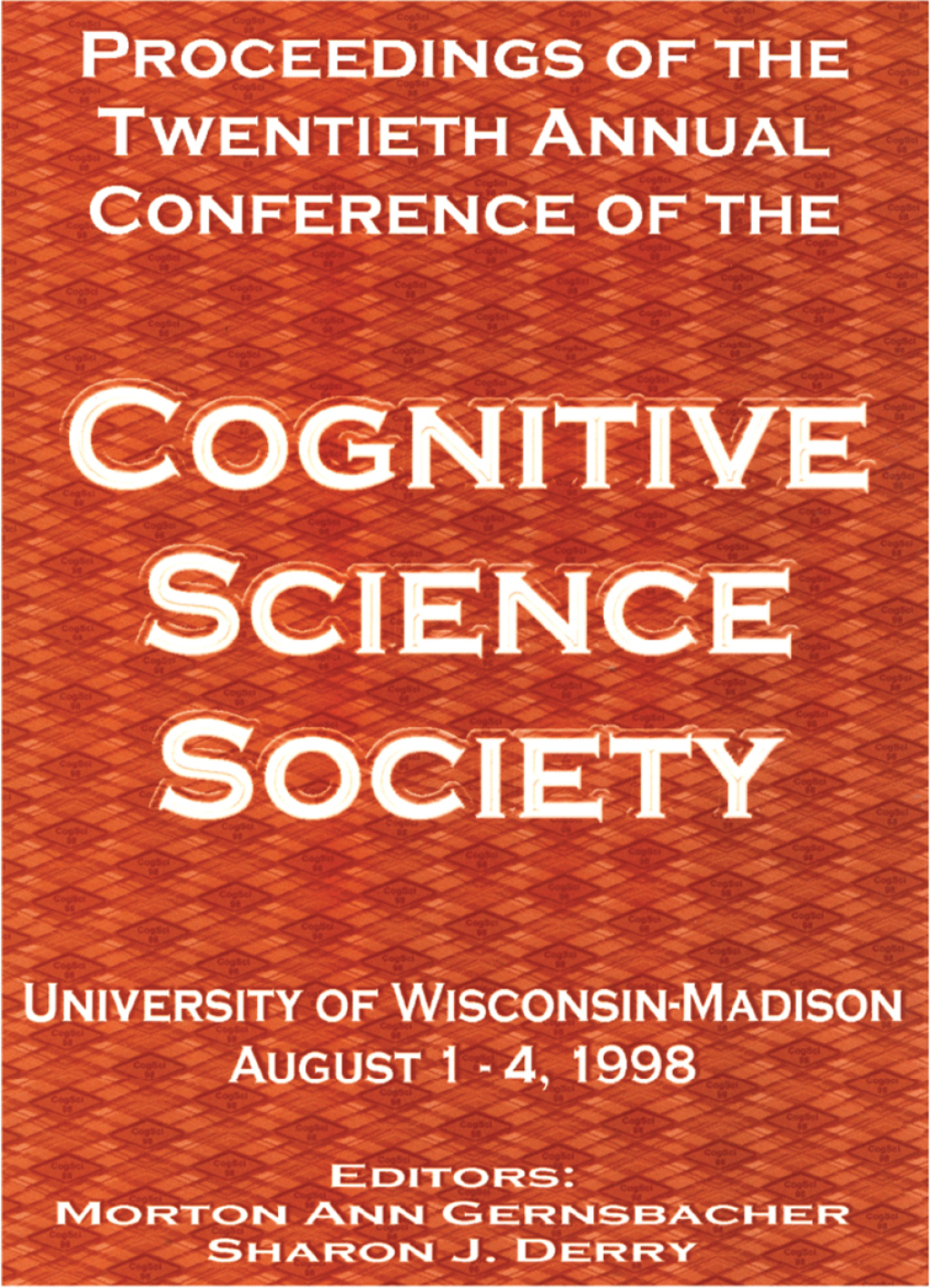 Proceedings of the Twentieth Annual Conference of the Cognitive Science Society 1st Edition â€“ PDF/EPUB Version Downloadable