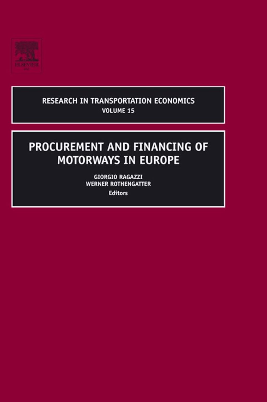 Procurement and Financing of Motorways in Europe  â€“ PDF/EPUB Version Downloadable
