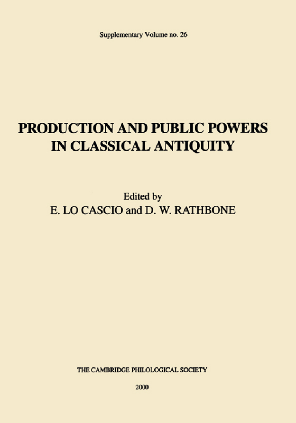 Production and Public Powers in Classical Antiquity  â€“ PDF/EPUB Version Downloadable