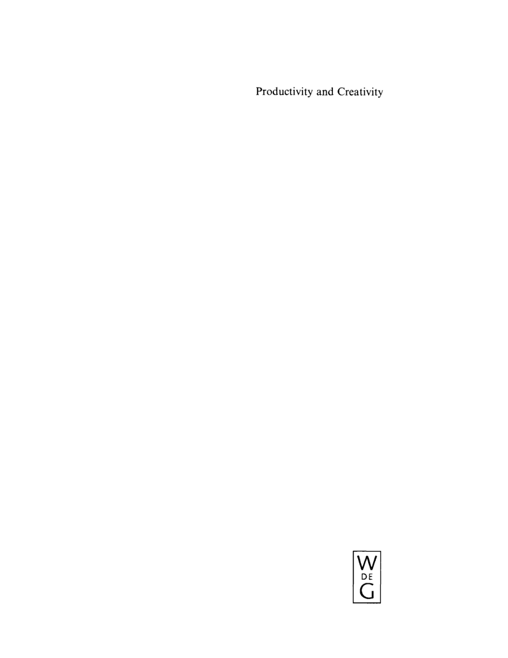 Productivity and Creativity Studies in General and Descriptive Linguistics in Honor of E. M. Uhlenbeck 1st Edition â€“ PDF/EPUB Version Downloadable