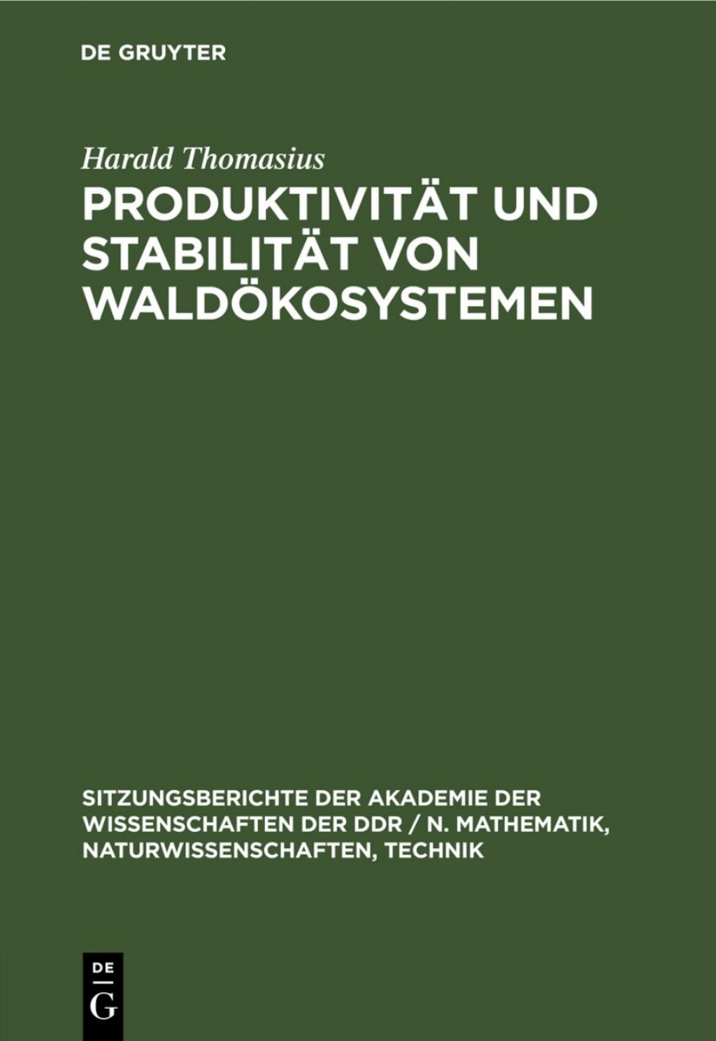 ProduktivitÃ¤t und StabilitÃ¤t von WaldÃ¶kosystemen 1st Edition â€“ PDF/EPUB Version Downloadable