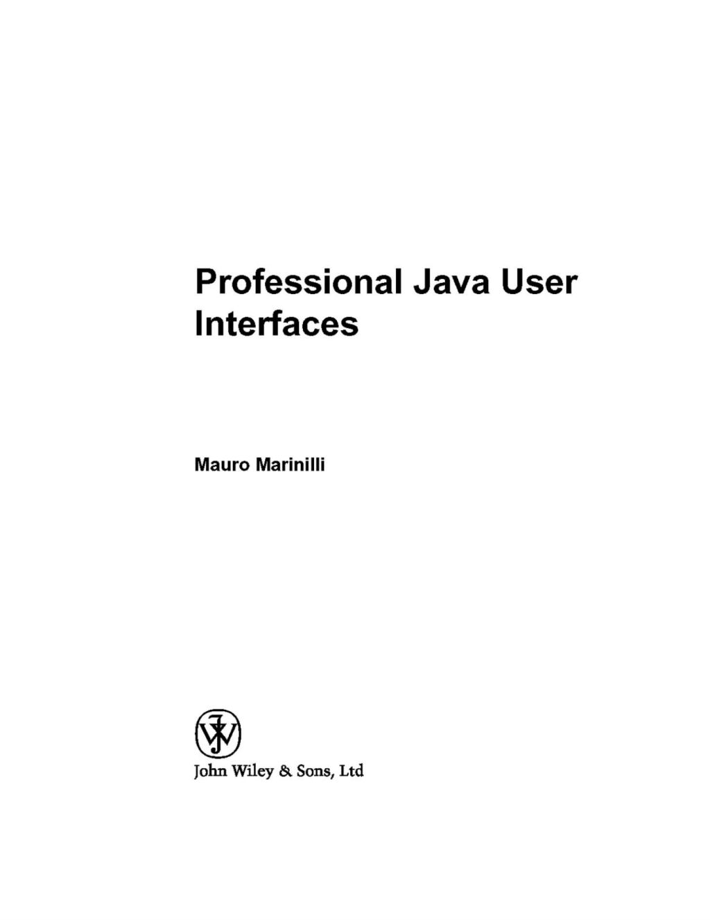 Professional Java User Interfaces 1st Edition â€“ PDF/EPUB Version Downloadable