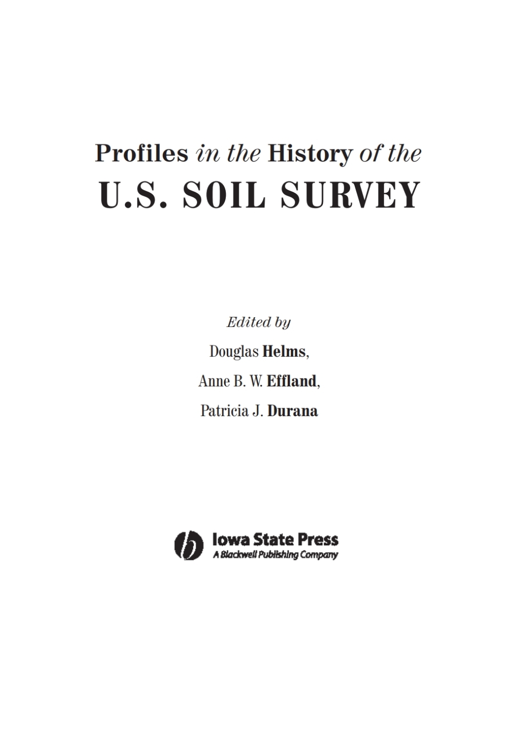 Profiles in the History of the U.S. Soil Survey 1st Edition â€“ PDF/EPUB Version Downloadable