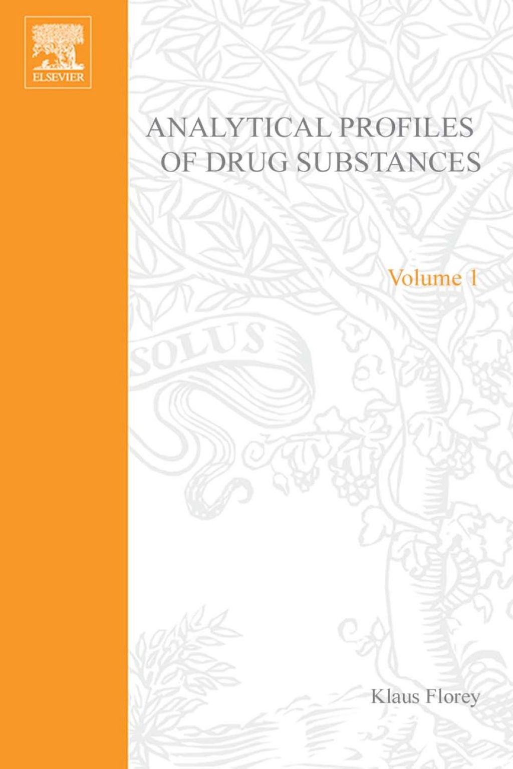 Profiles of Drug Substances, Excipients and Related Methodology vol 1  â€“ PDF/EPUB Version Downloadable