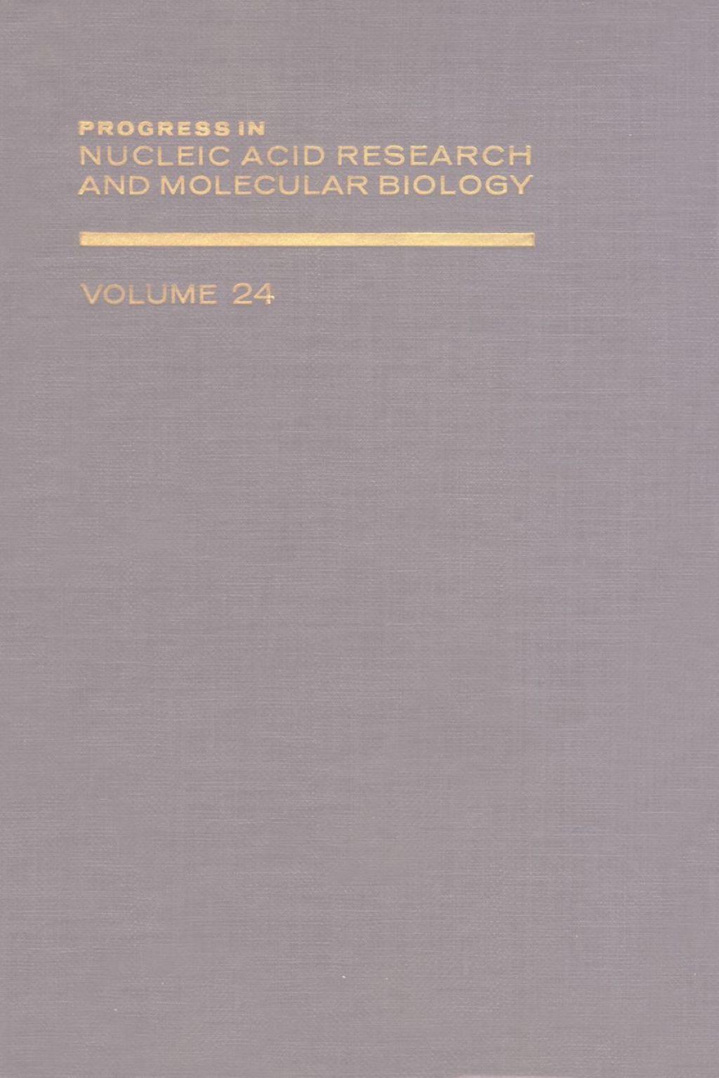 PROG NUCLEIC ACID RES&MOLECULAR BIO V24  â€“ PDF/EPUB Version Downloadable