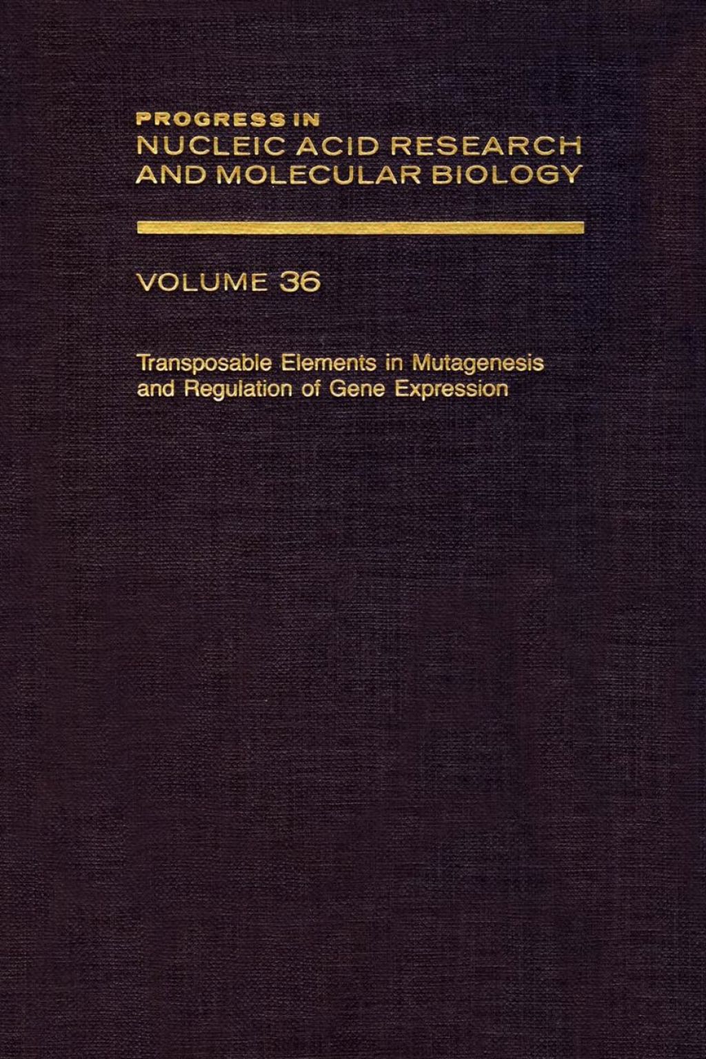 PROG NUCLEIC ACID RES&MOLECULAR BIO V36  â€“ PDF/EPUB Version Downloadable