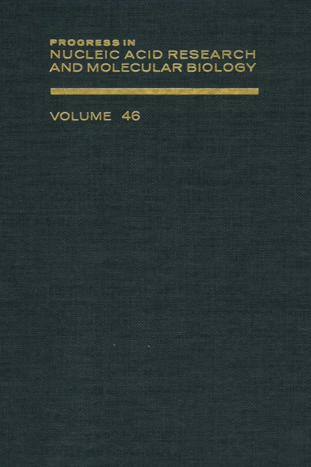 PROG NUCLEIC ACID RES&MOLECULAR BIO V46  â€“ PDF/EPUB Version Downloadable
